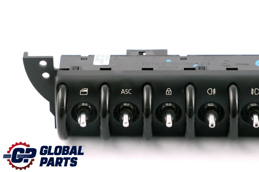 Unidad Interruptores Bloqueo Ventanillas Mando ASC Consola Central para Mini One R50 con número de pieza 6917989 Mini One R50 Unidad Interruptores Bloqueo Ventanillas Mando ASC Consola Central - SKU 6917989 - Número de pieza 6917989