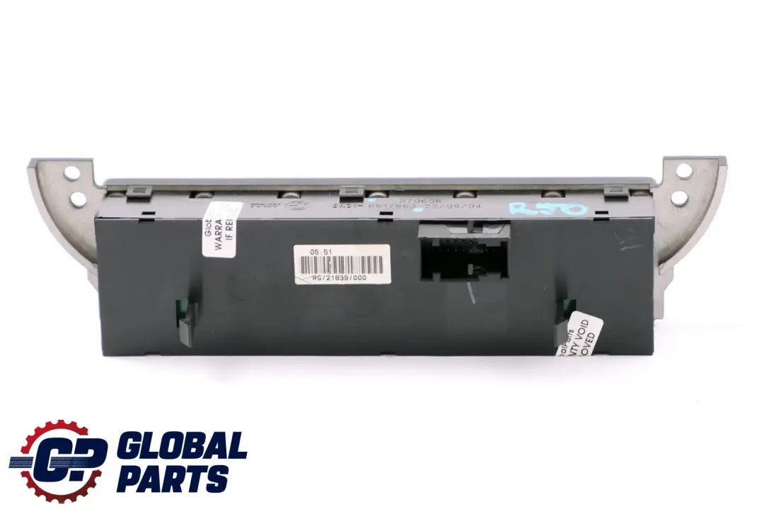 Unité Commande Console Centrale Panneau pour BMW Mini Cooper R50 R52 R53 à propos du numéro de pièce 6917993 BMW Mini Cooper R50 R52 R53 Unité Commande Console Centrale Panneau - SKU 6917993 - Numéro de pièce 6917993