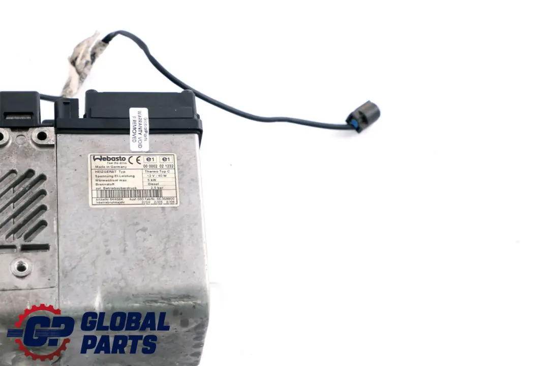 BMW X5 E53 M57 M57N 3.0d Diesel Riscaldatore ausiliario Webasto - SKU 6918942 - Numero di parte 6918942