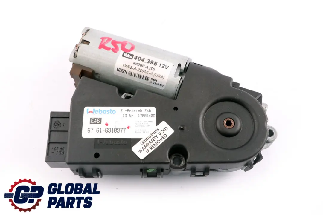 Motore Tetto Scorrevole Tettuccio Apribile per BMW E46 Mini Cooper R50 R53 con numero di parte 67616918977 BMW E46 Mini Cooper R50 R53 Motore Tetto Scorrevole Tettuccio Apribile - SKU 6918977 - Numero di parte 67616918977