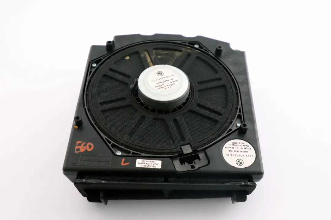 Głośnik Niskotonowy Subwoofer Lewy 6929100 do BMW E60 E61 o numerze 65136929100 BMW E60 E61 Głośnik Niskotonowy Subwoofer Lewy 6929100 - SKU 6919353 - Numer Części 65136929100