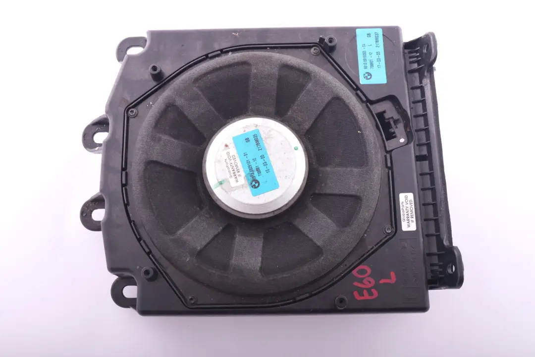 Hi-Fi System Left N/S Central Bass Speaker to BMW 5 6 Series E60 E61 E63 with Part number 6919355 BMW 5 6 Series E60 E61 E63 Hi-Fi System Left N/S Central Bass Speaker - SKU 6919355 - Part number 6919355