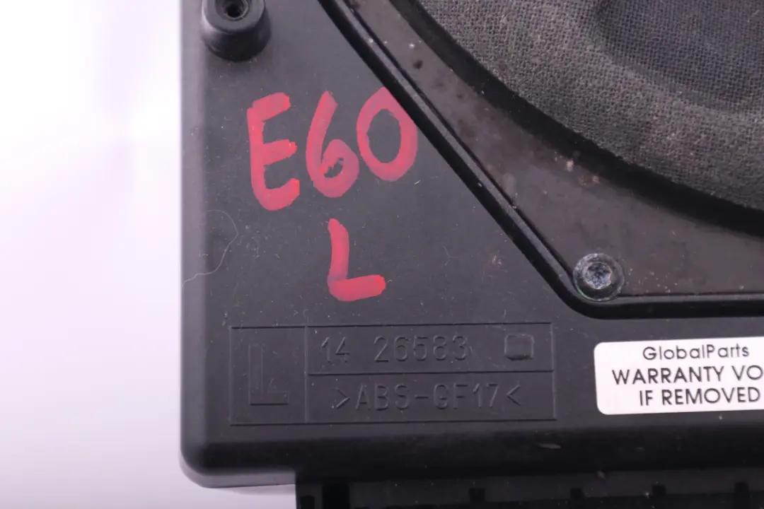 Hi-Fi System Left N/S Central Bass Speaker to BMW 5 6 Series E60 E61 E63 with Part number 6919355 BMW 5 6 Series E60 E61 E63 Hi-Fi System Left N/S Central Bass Speaker - SKU 6919355 - Part number 6919355