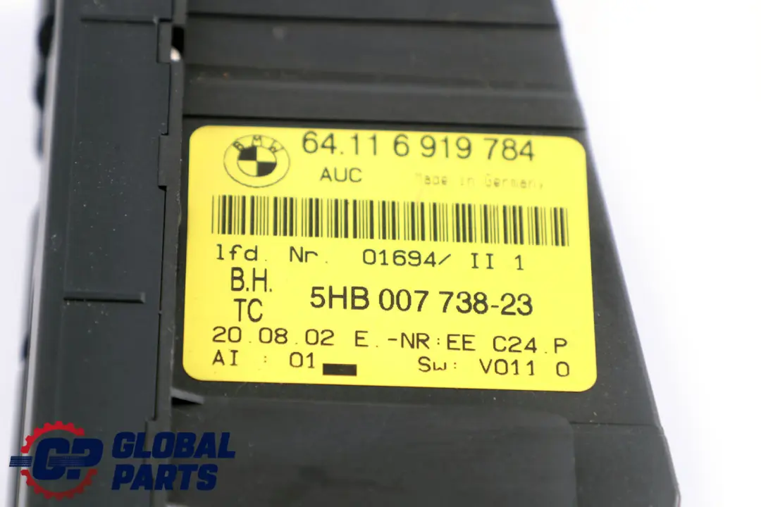 *BMW 3 er E46 Bedienteil Klimaautomatik für mit Teilenummer 6919784 *BMW 3 er E46 Bedienteil Klimaautomatik - SKU 6919784 - Teilenummer 6919784