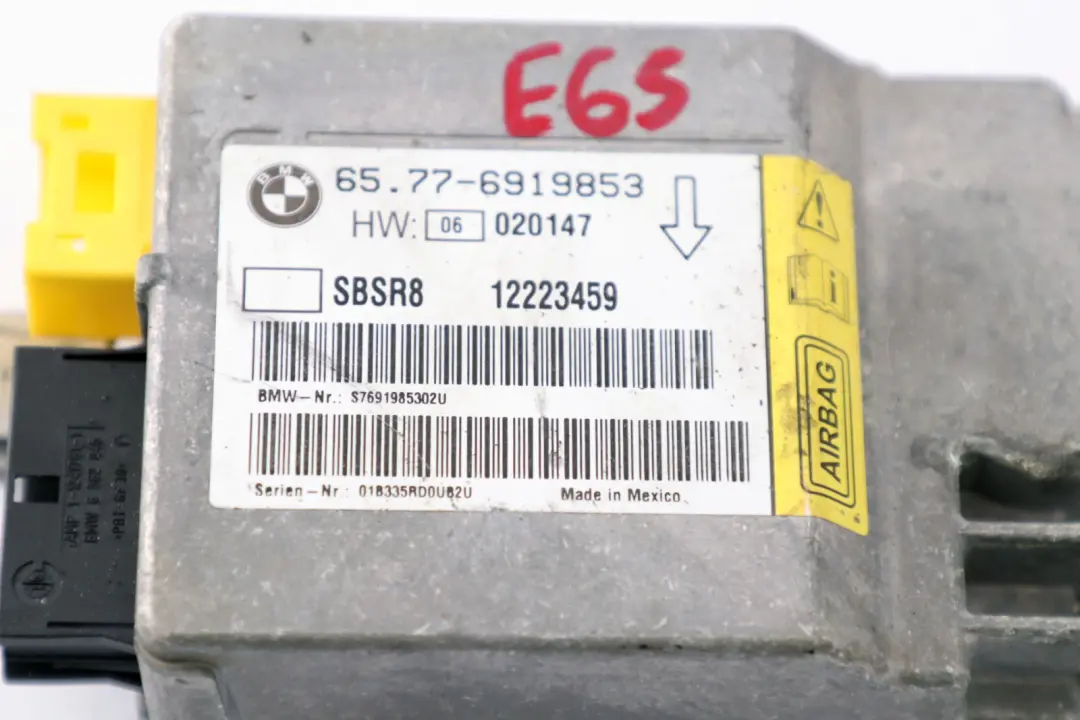 Sensor B-Pillar Airbag Right O/S to BMW 7 Series E65 E66 E67 with Part number 6919853 BMW 7 Series E65 E66 E67 Sensor B-Pillar Airbag Right O/S - SKU 6919853 - Part number 6919853