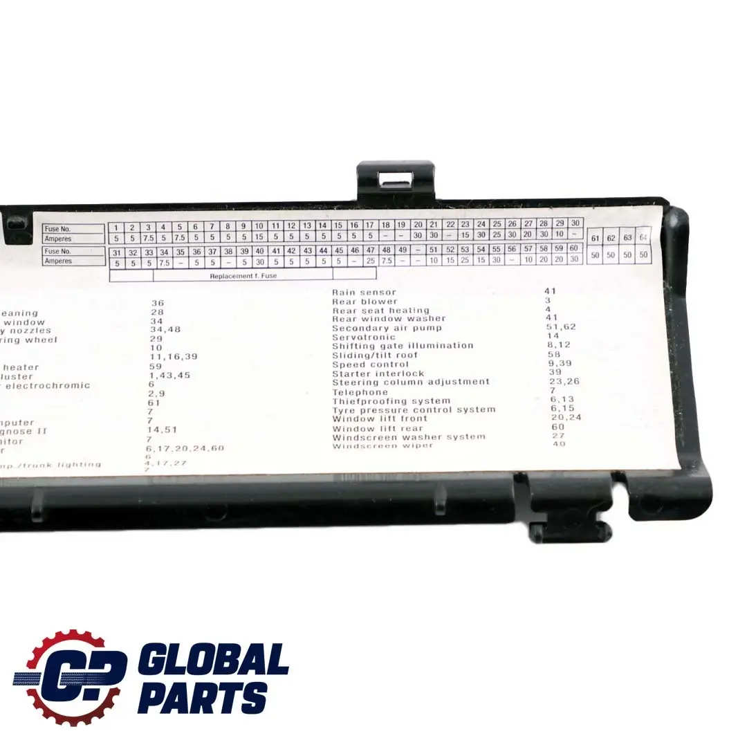 Caja De Fusibles Etiqueta Adorno Cubierta Panel Pegatina para BMW X5 E53 con número de pieza 6920035 BMW X5 E53 Caja De Fusibles Etiqueta Adorno Cubierta Panel Pegatina - SKU 6920035 - Número de pieza 6920035