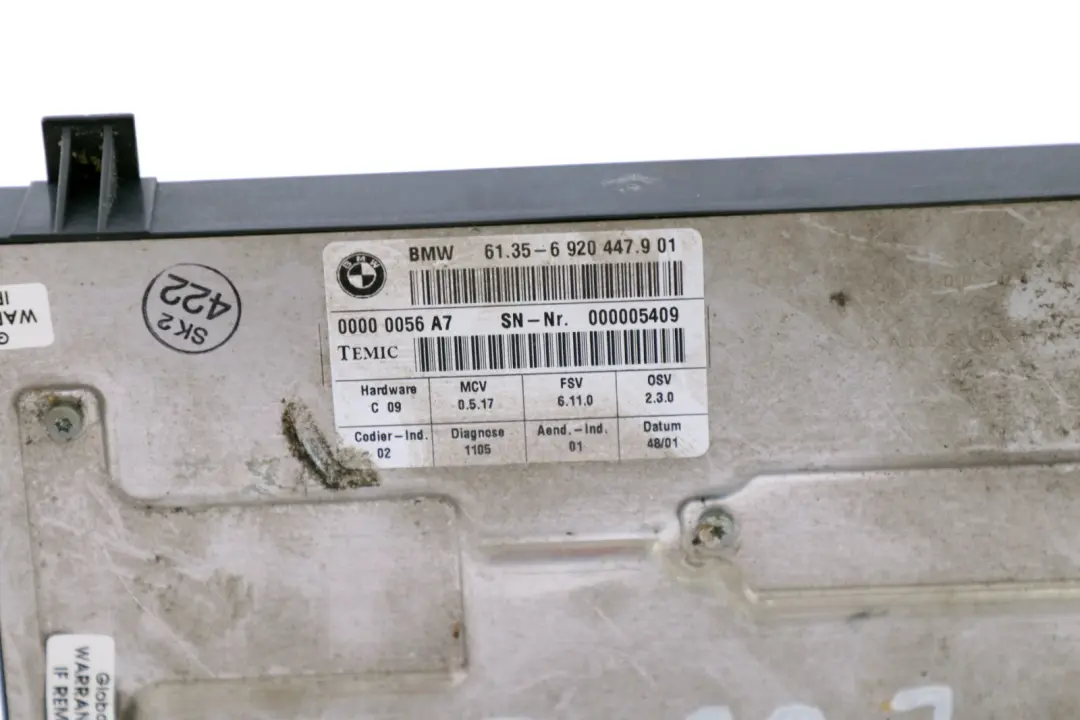 Control Module Unit ECU to BMW 5 7 Series E60 E61 E65 E66 Seat with Part number 6920447 BMW 5 7 Series E60 E61 E65 E66 Seat Control Module Unit ECU - SKU 6920447 - Part number 6920447