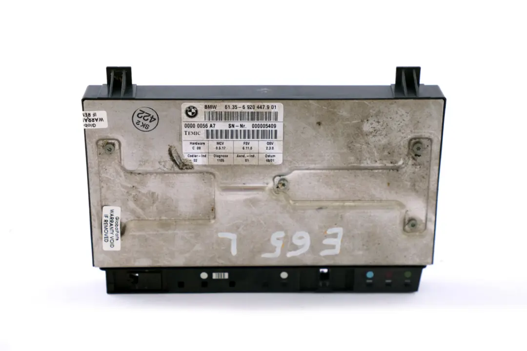 Control Module Unit ECU to BMW 5 7 Series E60 E61 E65 E66 Seat with Part number 6920447 BMW 5 7 Series E60 E61 E65 E66 Seat Control Module Unit ECU - SKU 6920447 - Part number 6920447