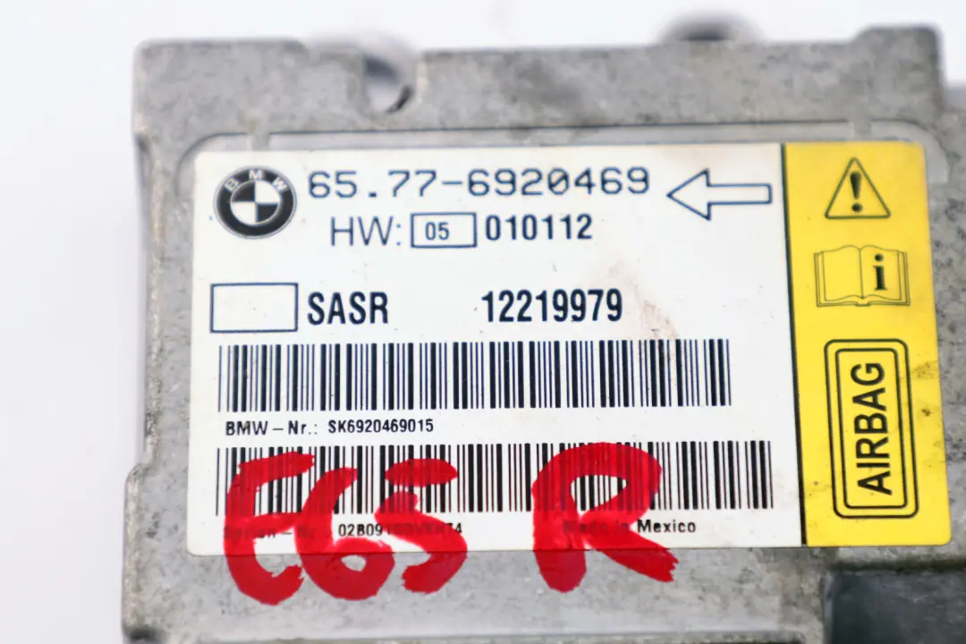 Sensor Modul A-Säule rechts Airbag 6577 für BMW E65 E66 E67 mit Teilenummer 6920469 BMW E65 E66 E67 Sensor Modul A-Säule rechts Airbag 6577 - SKU 6920469 - Teilenummer 6920469