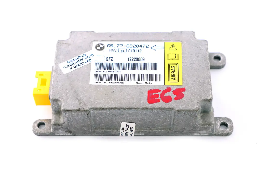 Sensor Fahrzeugmitte Steuergeraet für BMW 7 er E65 E66 E67 mit Teilenummer 6920472 BMW 7 er E65 E66 E67 Sensor Fahrzeugmitte Steuergeraet - SKU 6920472 - Teilenummer 6920472