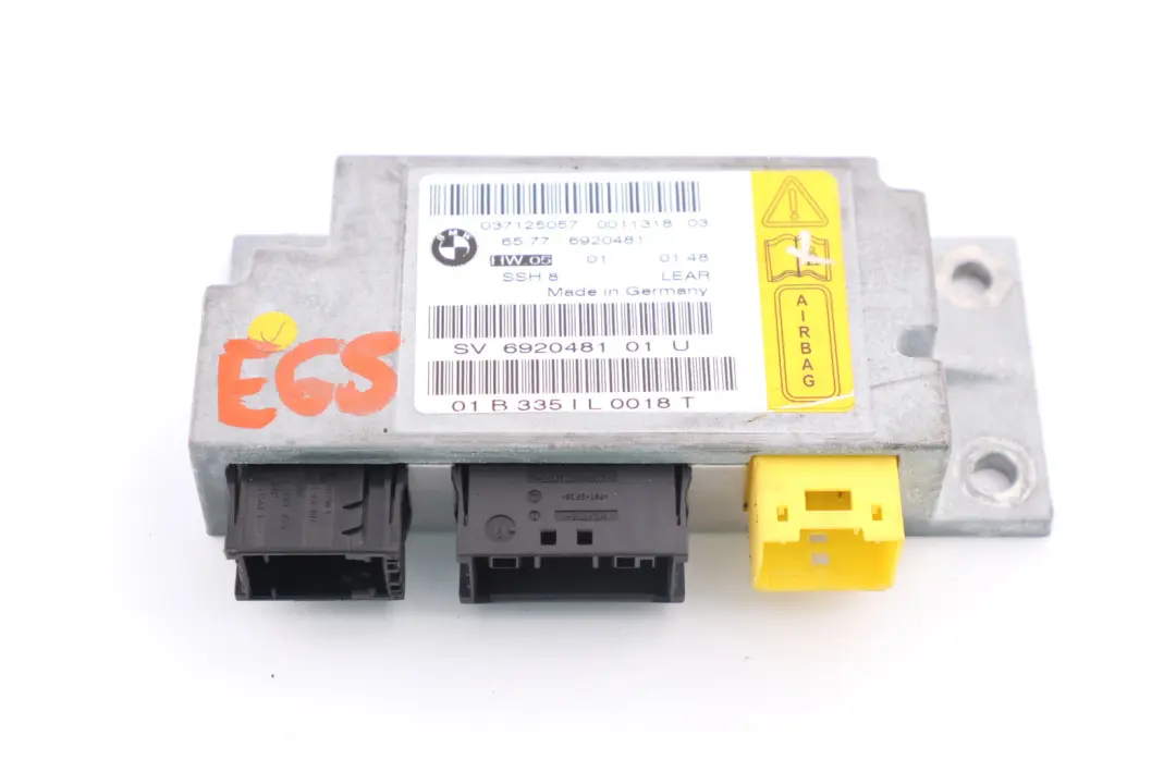 Sensor Rear Seat Airbag to BMW 7 Series E65 E66 E67 with Part number 6949906 BMW 7 Series E65 E66 E67 Sensor Rear Seat Airbag - SKU 6920481 - Part number 6949906