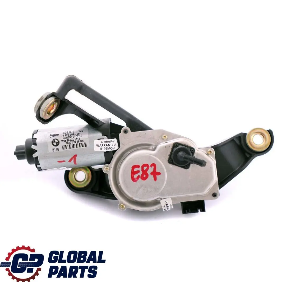  Genuine BMW 1 Series E81 E87 E87N Rear Window Wiper Motor Valeo 7199569 - SKU 6921959-1 - Part number 6921959