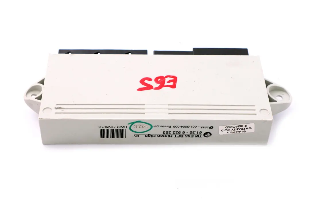 Door Module BMW E65 E66 Door Control Unit ECU TFT Rear Left N/S 6922263 to with Part number 6964140 Door Module BMW E65 E66 Door Control Unit ECU TFT Rear Left N/S 6922263 - SKU 6921980-1 - Part number 6964140