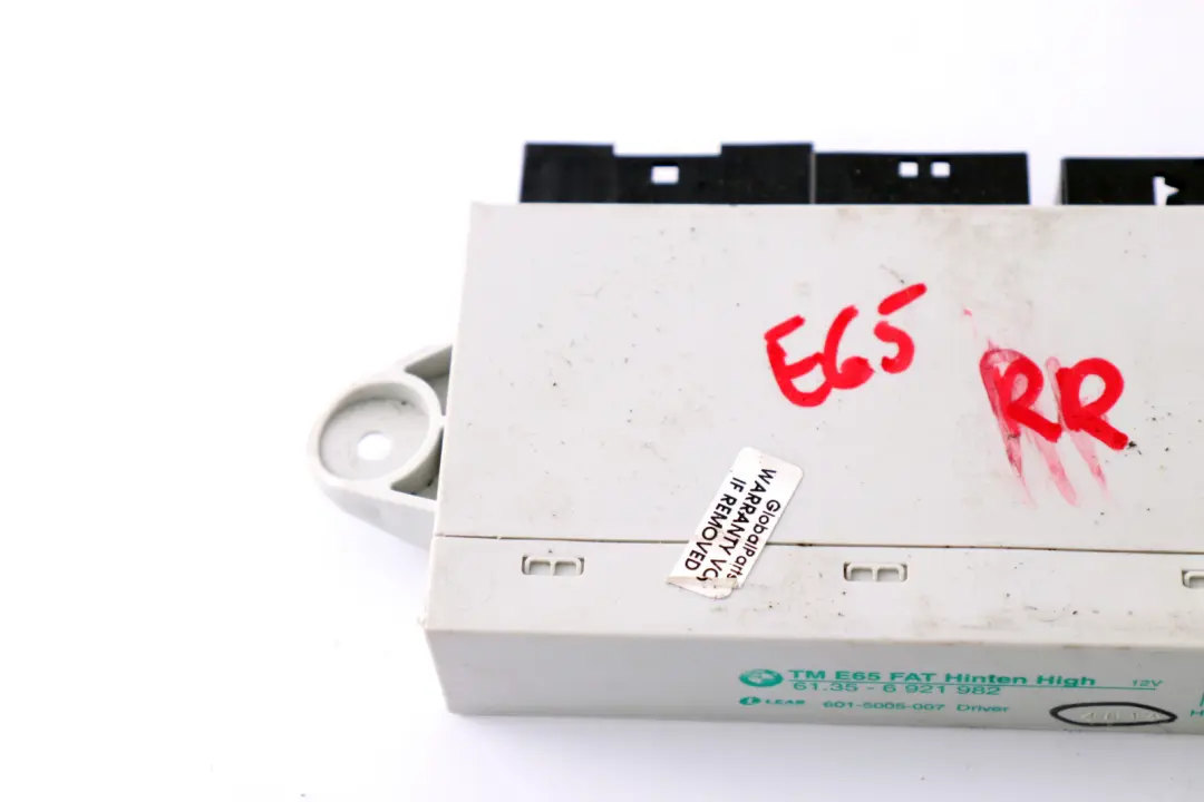Reihe E65 E66 E67 Steuergerät Fahrertür hinten für BMW 7 mit Teilenummer 6921982 BMW 7 Reihe E65 E66 E67 Steuergerät Fahrertür hinten - SKU 6921982 - Teilenummer 6921982