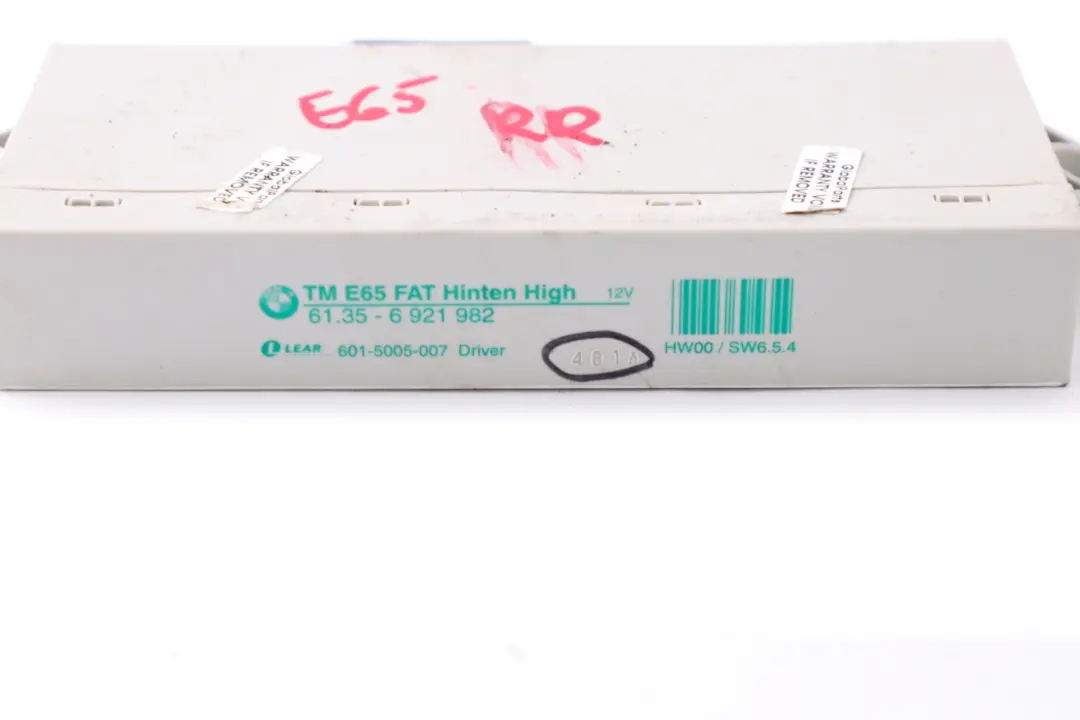 BMW E65 E66 E67 Unite de Controle Porte Arriere Laterale - SKU 6921982 - Numéro de pièce 6921982