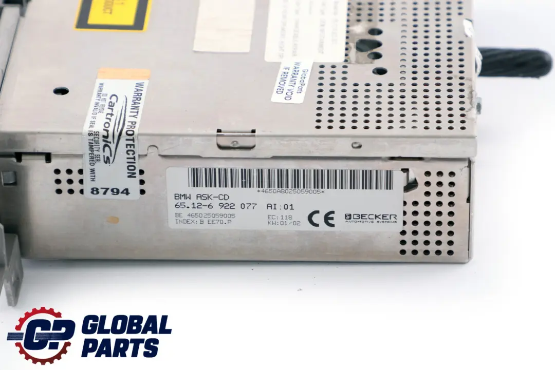 Audio System Controller Player to BMW 7 Series E65 E66 E67 CD with Part number 6922077 BMW 7 Series E65 E66 E67 CD Audio System Controller Player - SKU 6922077 - Part number 6922077