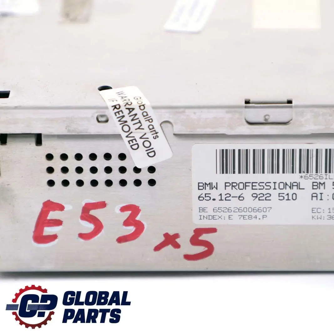 Professional CD Radio TMC BMW X5 Series E53 - SKU 6922510 - Part number 6922510