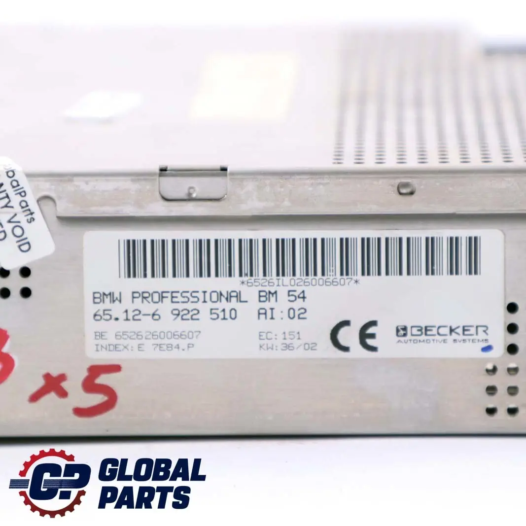 Professional CD Radio TMC BMW X5 Series E53 - SKU 6922510 - Part number 6922510