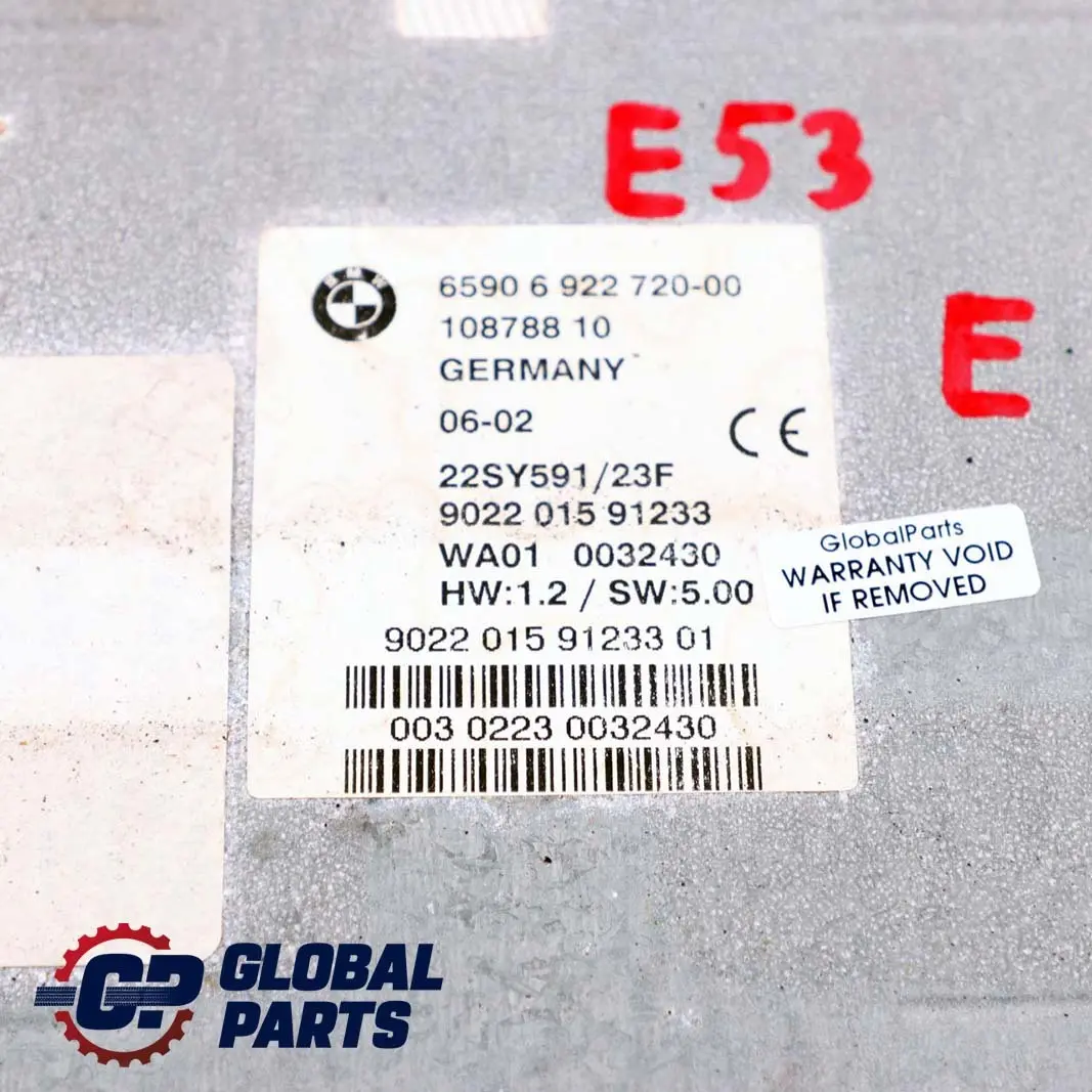 BMW X5 E38 E39 E46 E53 GPS Navigation System Computer Unit - SKU 6922720 - Part number 6920759