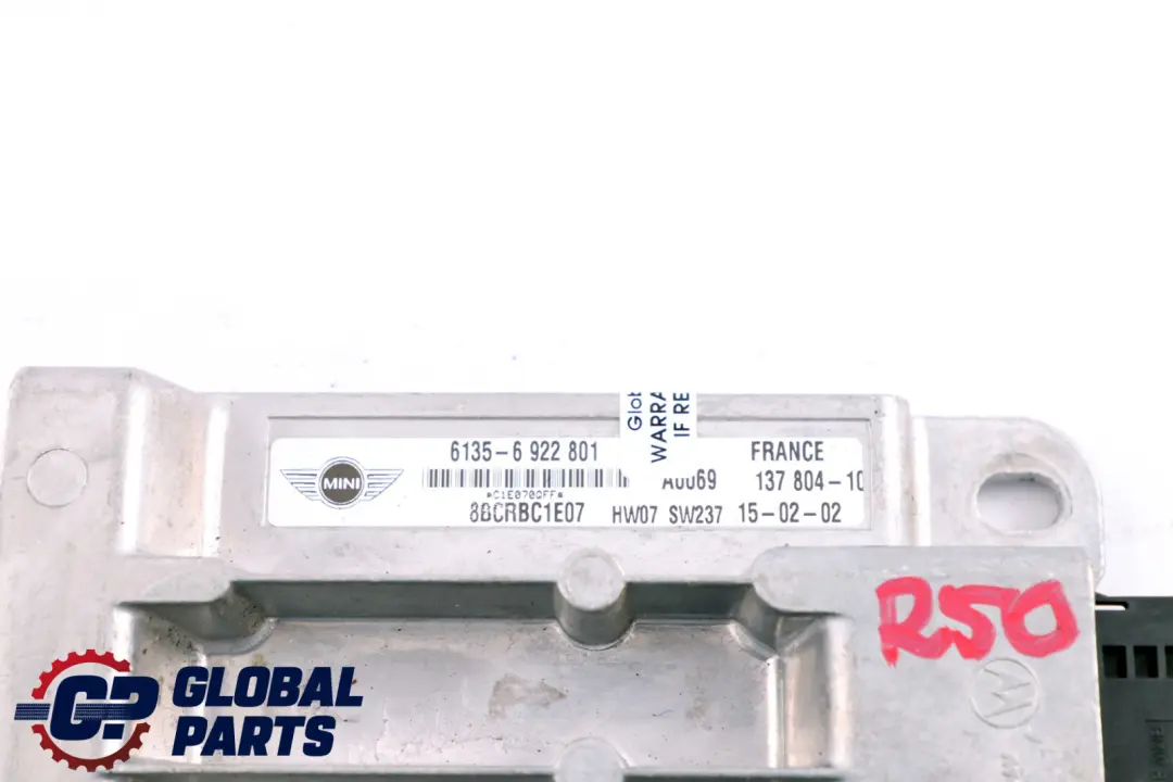 Module Base Appareil Commande BC1 Rd Bcm pour Mini Cooper One R50 R53 à propos du numéro de pièce 6922801 Mini Cooper One R50 R53 Module Base Appareil Commande BC1 Rd Bcm - SKU 6922801 - Numéro de pièce 6922801