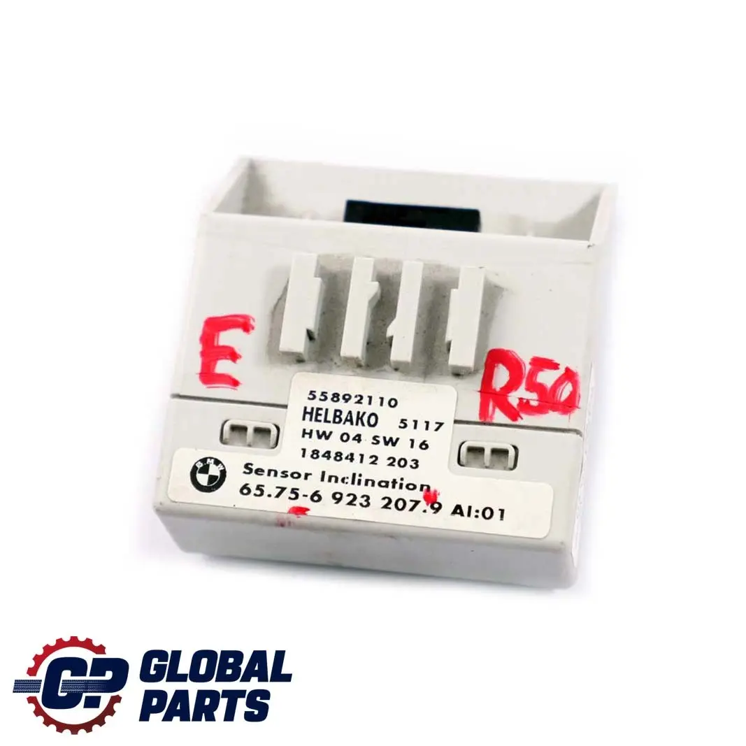 Moduł czujnik przechyłu pochyłu alarm do MINI R50 R53 o numerze 6923207 MINI R50 R53 Moduł czujnik przechyłu pochyłu alarm - SKU 6923207 - Numer Części 6923207