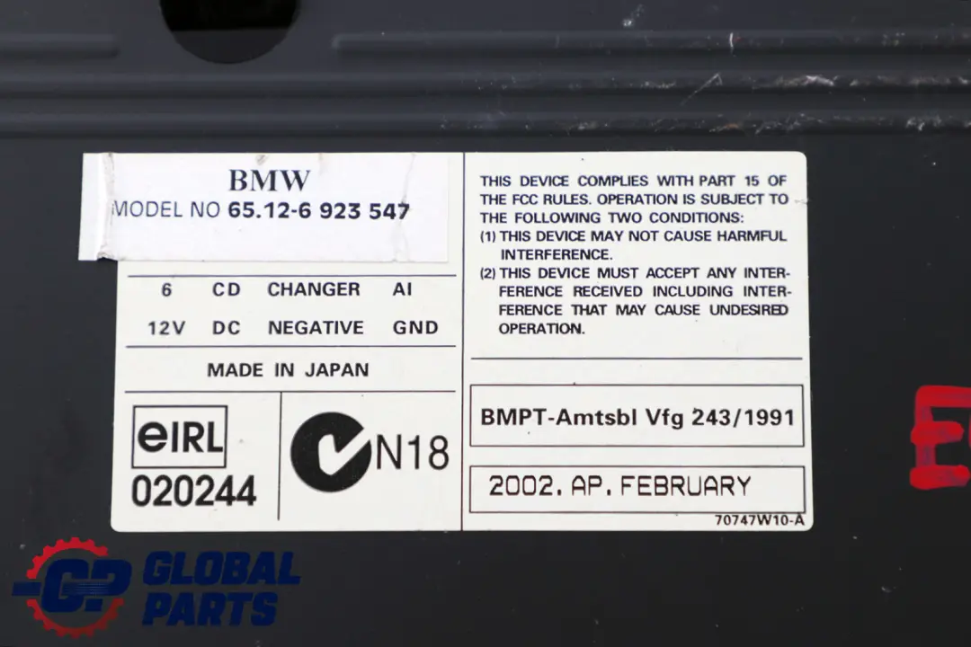 6-fold CD Changer Multichanger Without Magazine to BMW E65 E66 with Part number 6926933 BMW E65 E66 6-fold CD Changer Multichanger Without Magazine - SKU 6923547 - Part number 6926933