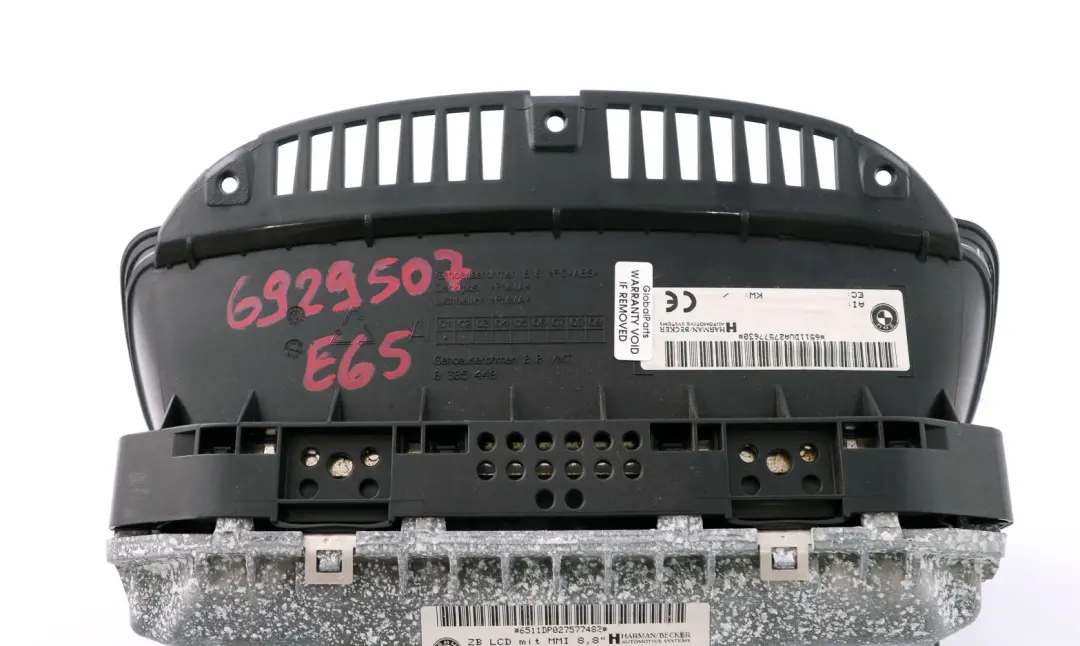 On-board Navigation Display Monitor Screen 8,8" to BMW 7 Series E65 E66 with Part number 6929507 BMW 7 Series E65 E66 On-board Navigation Display Monitor Screen 8,8" - SKU 6923811 - Part number 6929507