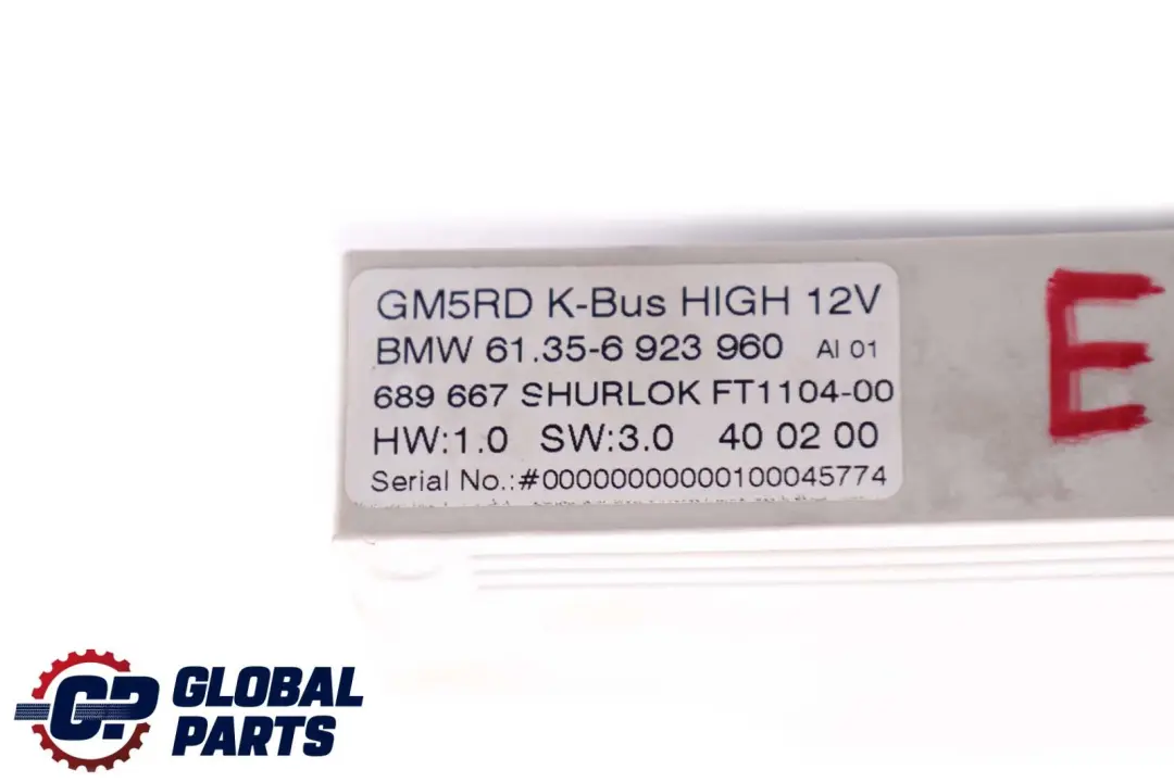 Grundmodul GM5RD K-Bus HIGH für BMW 3 X3 er E46 E83 mit Teilenummer 3454607 BMW 3 X3 er E46 E83 Grundmodul GM5RD K-Bus HIGH - SKU 6923960 - Teilenummer 3454607