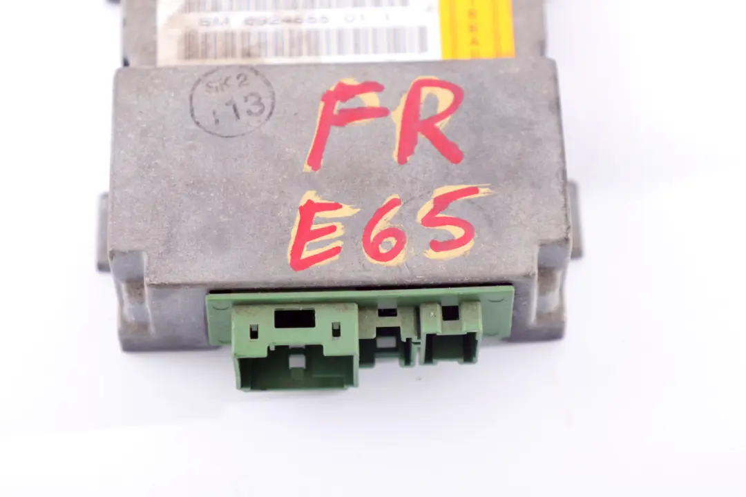 BMW 7 Series E65 E66 Driver's Seat Airbag Sensor Control Unit Module - SKU 6924555 - Part number 6924555