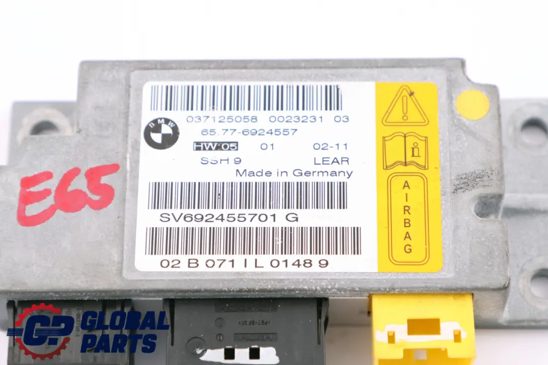 Sensor Rear Seat Airbag to BMW 7 Series E65 E66 E67 with Part number 6949906 BMW 7 Series E65 E66 E67 Sensor Rear Seat Airbag - SKU 6924557 - Part number 6949906