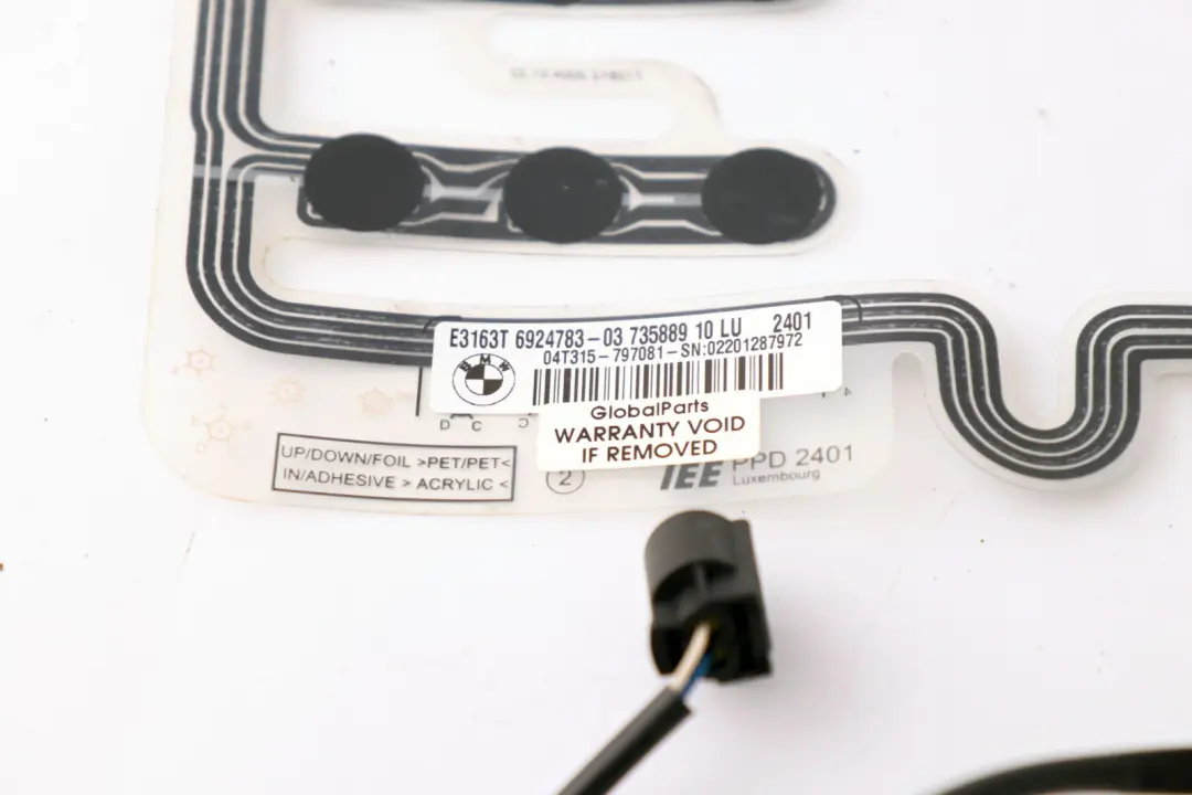Vordersitz Belegung Sensor Matte für BMW E63 E64 Coupe Cabrio mit Teilenummer 6924783 BMW E63 E64 Coupe Cabrio Vordersitz Belegung Sensor Matte - SKU 6924783 - Teilenummer 6924783