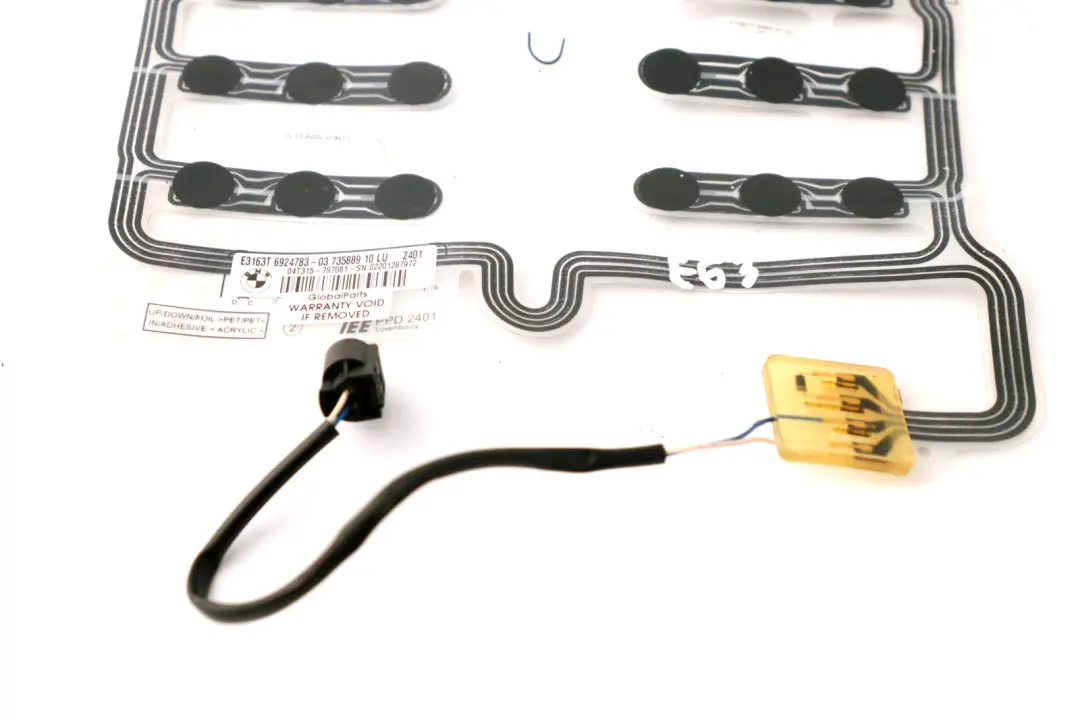 Vordersitz Belegung Sensor Matte für BMW E63 E64 Coupe Cabrio mit Teilenummer 6924783 BMW E63 E64 Coupe Cabrio Vordersitz Belegung Sensor Matte - SKU 6924783 - Teilenummer 6924783