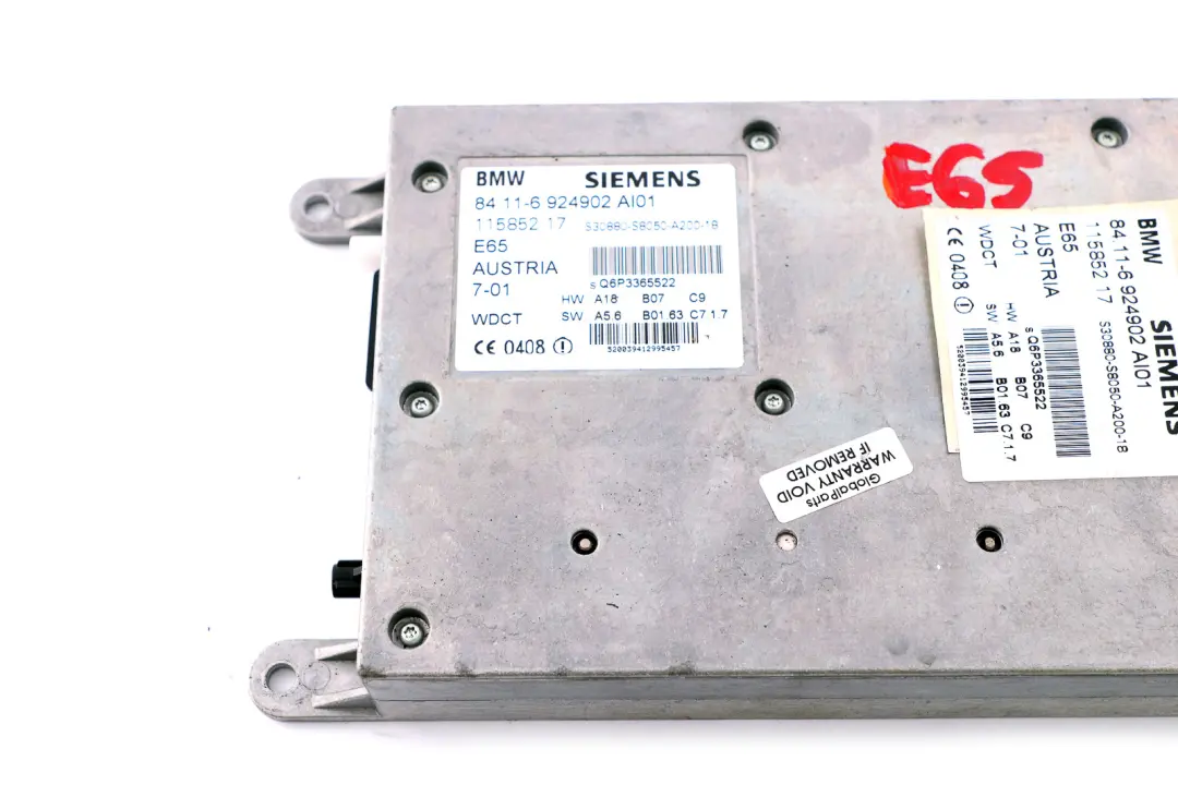 Sterownik Moduł Telefonu ECU SIEMENS do BMW E65 E66 E67 o numerze 6931712 BMW E65 E66 E67 Sterownik Moduł Telefonu ECU SIEMENS - SKU 6924902 - Numer Części 6931712