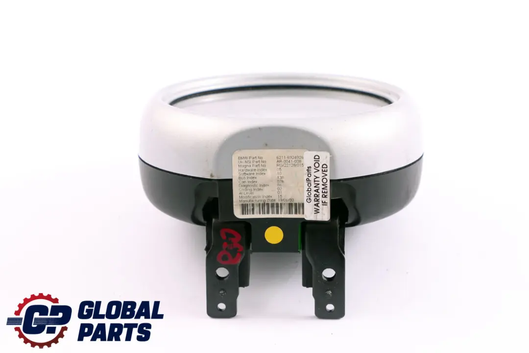 W17 Diesel Drehzahlmesser Tachoanzeige Silber für Mini One D R50 mit Teilenummer 6924926 Mini One D R50 W17 Diesel Drehzahlmesser Tachoanzeige Silber - SKU 6924926 - Teilenummer 6924926