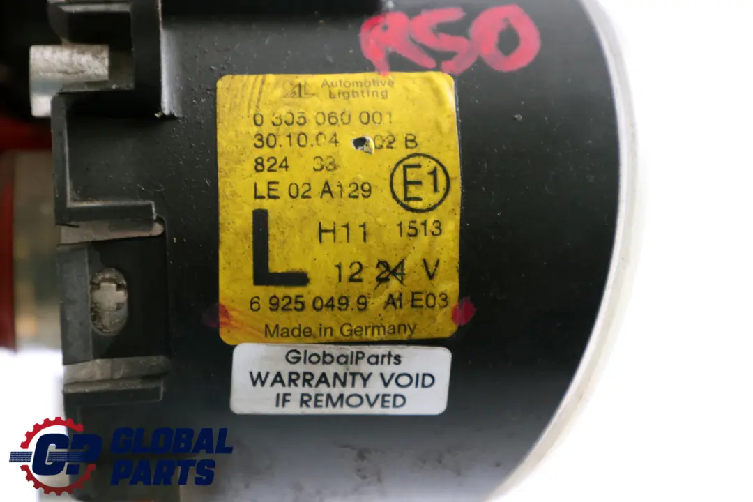 Lampa Przeciwmgłowa Halogen Lewy do MINI R50 o numerze 6925049 MINI R50 Lampa Przeciwmgłowa Halogen Lewy - SKU 6925049 - Numer Części 6925049