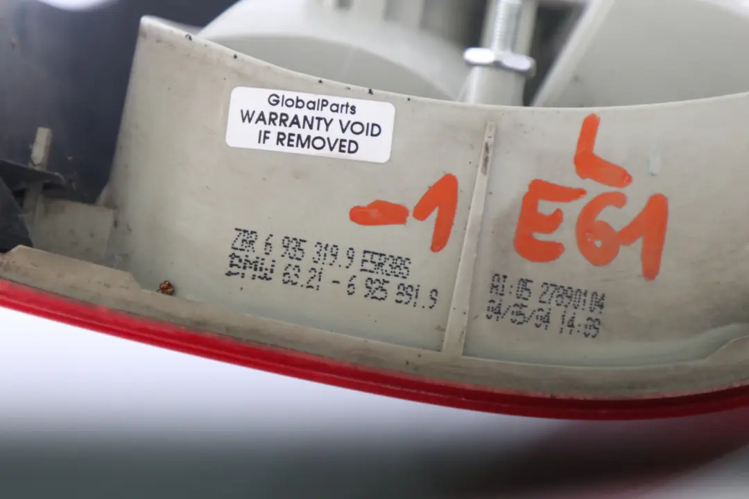 Light White Left Lamp N/S to BMW 5 Series 1 E61 Rear with Part number 6925891 BMW 5 Series 1 E61 Rear Light White Left Lamp N/S - SKU 6925891-1 - Part number 6925891