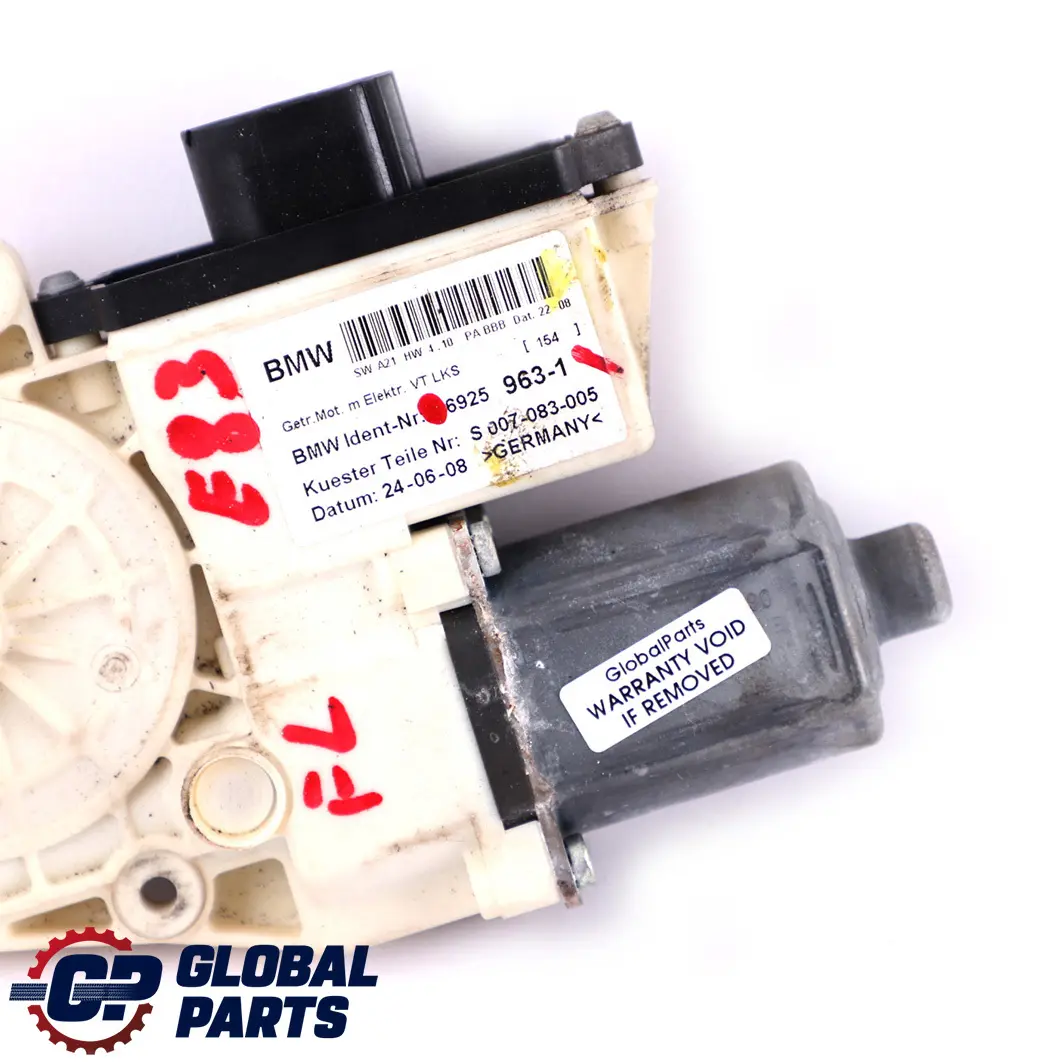 BMW X3 E83 Moteur Lève Vitre Électrique De Porte Avant Gauche - SKU 6925963-1 - Numéro de pièce 6925963