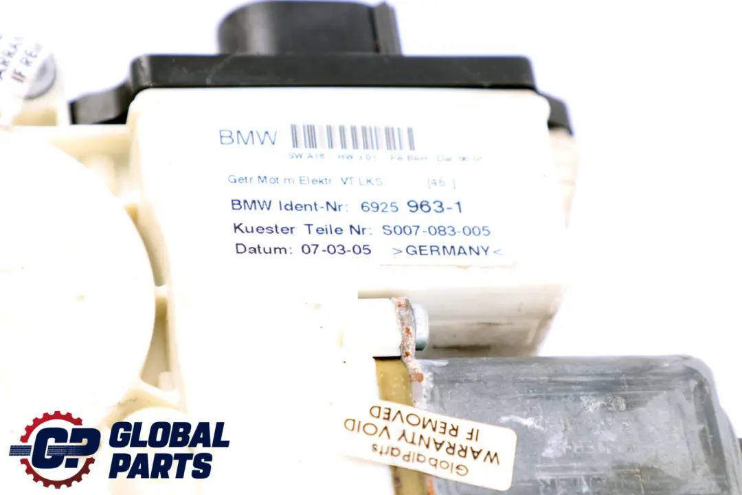 BMW E83 Moteur De Lève-Vitre Électrique De Porte Avant Gauche - SKU 6925963 - Numéro de pièce 6925963