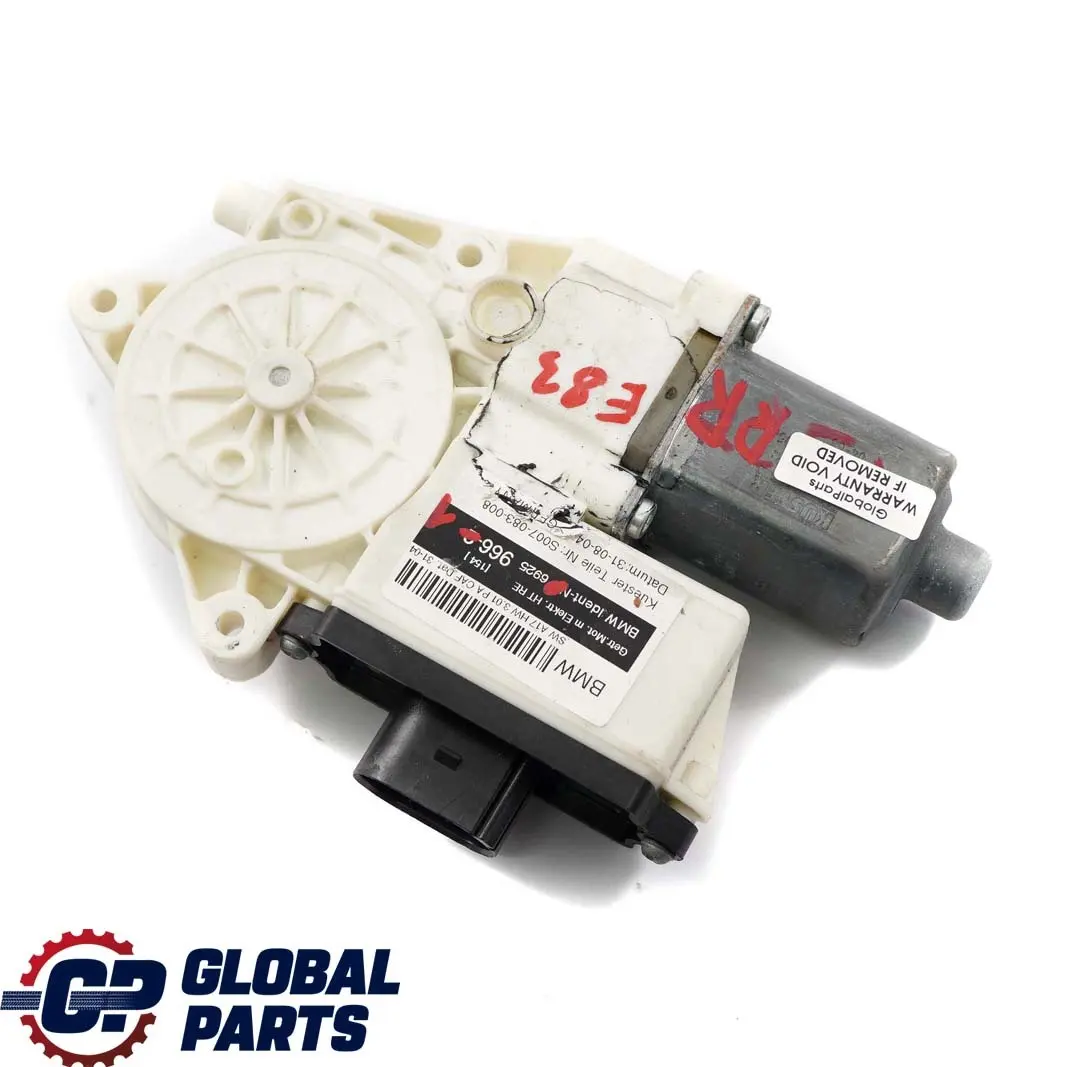 BMW X3 E83 E83N Conduit Leve-vitre Window Motor Arriere Droite - SKU 6925966-1 - Numéro de pièce 6925966