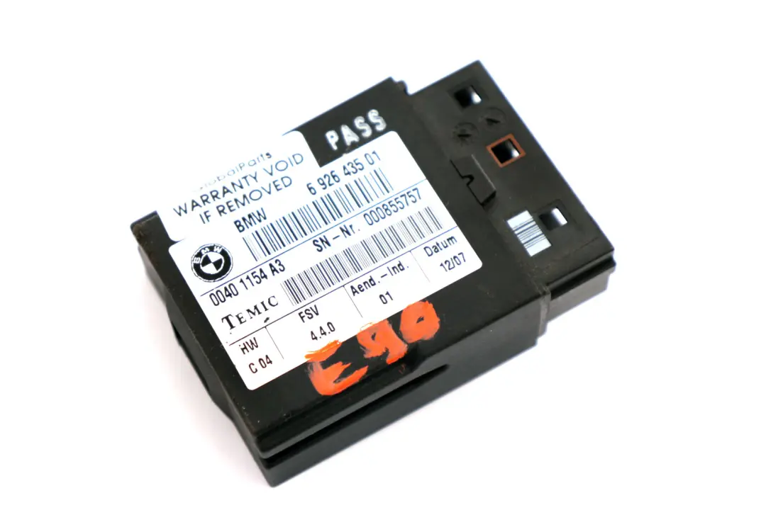 BMW R E87 E90 E91 Mini R56 R57 Modulo Sedile ECU Riscaldamento - SKU 6926435 - Numero di parte 6926433