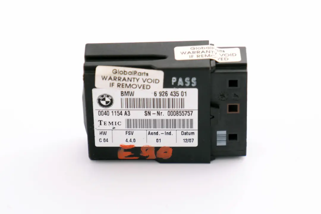 BMW R E87 E90 E91 Mini R56 R57 Modulo Sedile ECU Riscaldamento - SKU 6926435 - Numero di parte 6926433