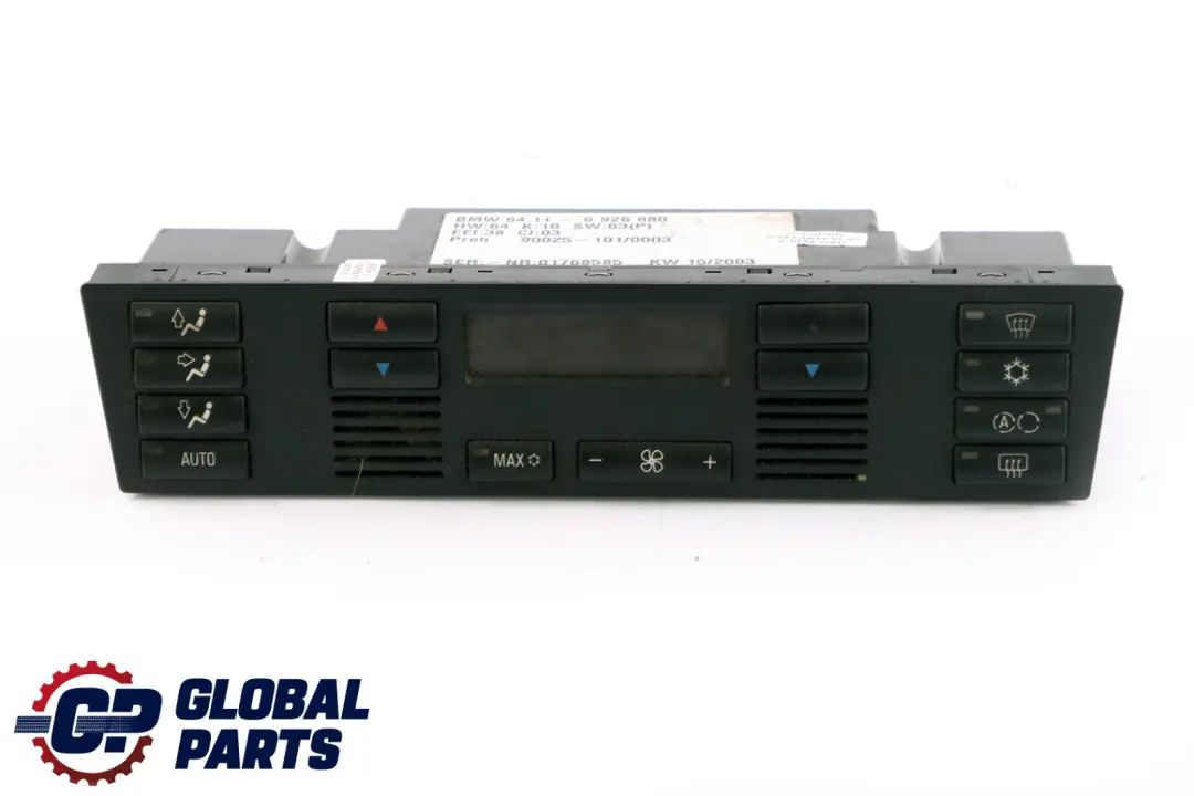 A/C Air Conditioning Control Switches to BMW X5 Series E53 Automatic with Part number 6926880 BMW X5 Series E53 Automatic A/C Air Conditioning Control Switches - SKU 6926880 - Part number 6926880