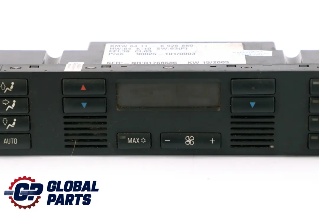 BMW X5 E53 Interrupteurs contrôle climatisation automatique - SKU 6926880 - Numéro de pièce 6926880