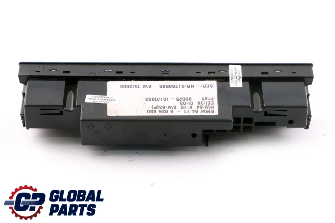 Automático A/C Interruptores de control de aire acondicionado para BMW X5 E53 con número de pieza 6926880 BMW X5 E53 Automático A/C Interruptores de control de aire acondicionado - SKU 6926880 - Número de pieza 6926880