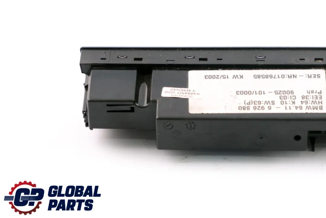 Interruttori di controllo aria condizionata automatica per BMW X5 E53 con numero di parte 6926880 BMW X5 E53 Interruttori di controllo aria condizionata automatica - SKU 6926880 - Numero di parte 6926880
