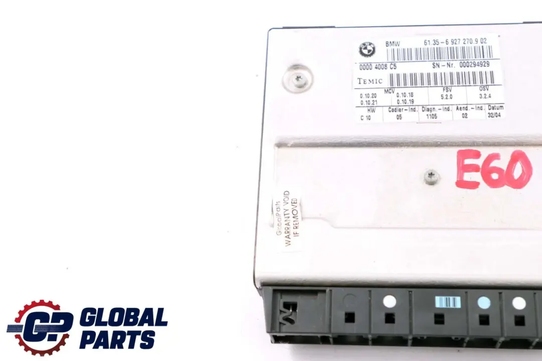 Control Unit Module Left Right Temic pour BMW 5 Series E60 Seat à propos du numéro de pièce 6927270 BMW 5 Series E60 Seat Control Unit Module Left Right Temic - SKU 6927270 - Numéro de pièce 6927270