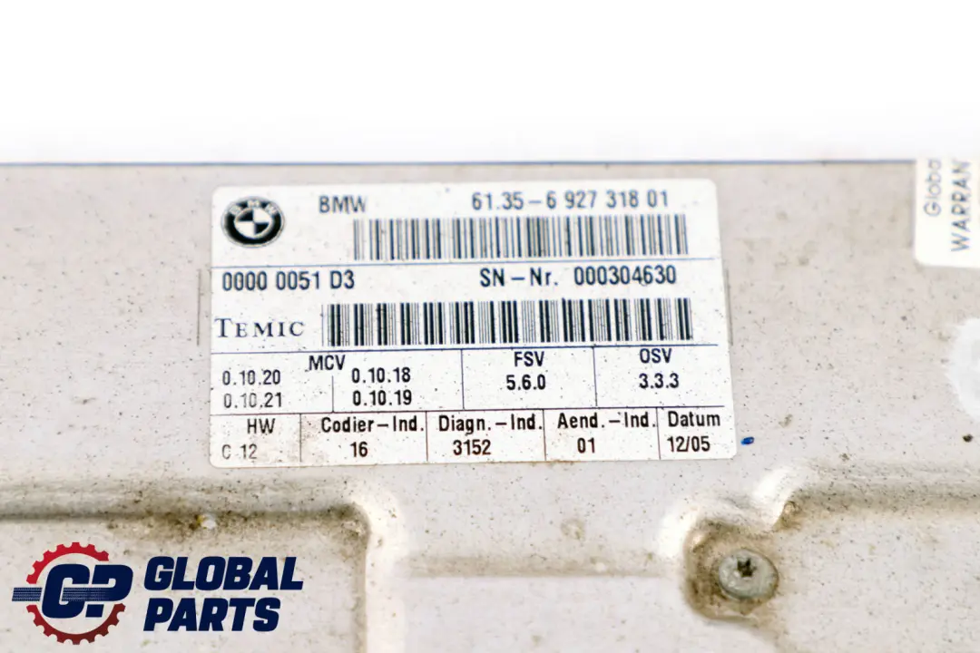 BMW 5 7 Series E60 E61 E65 E66 Seat Control Module Ecu Sensor - SKU 6927318 - Part number 6927319