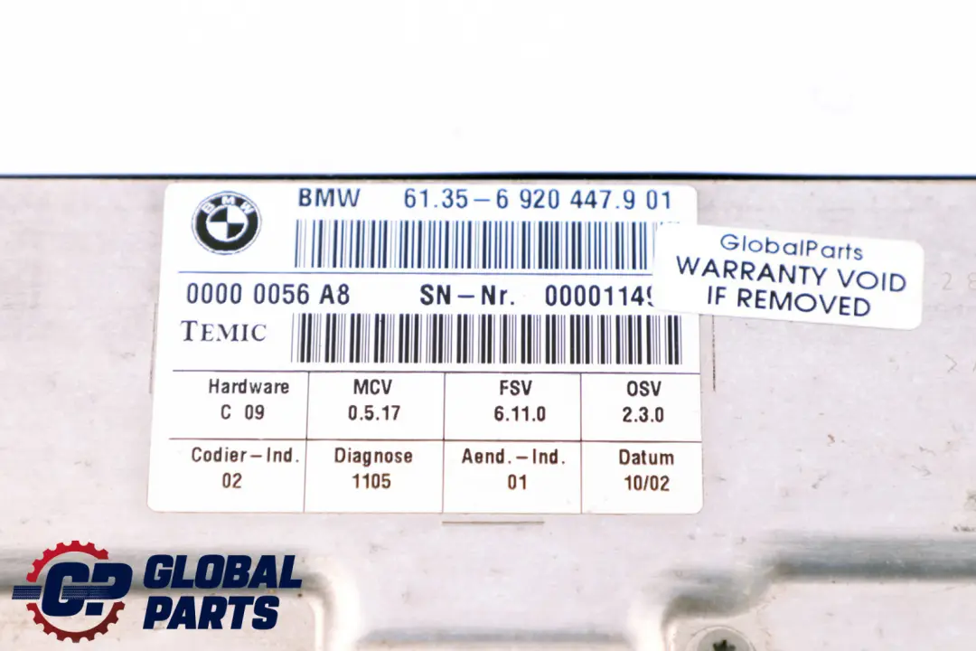 BMW 5 7 Reihe E60 E61 E65 E66 Sitzsteuermodul Ecu Sensor - SKU 6927319 - Teilenummer 6927319
