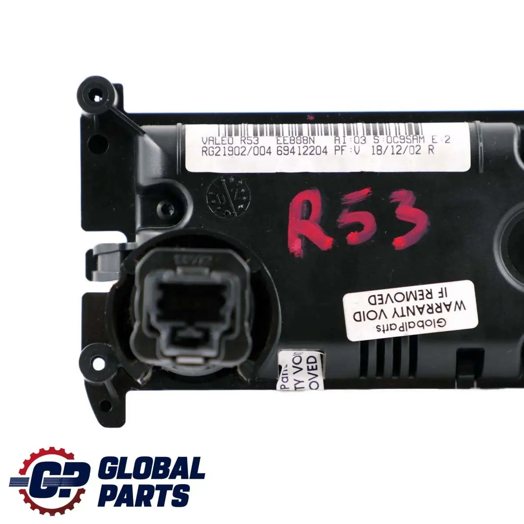 Heater Control Panel Air Conditioning to Mini Cooper One R50 R53 Automatic with Part number 6927685 Mini Cooper One R50 R53 Automatic Heater Control Panel Air Conditioning - SKU 6927685 - Part number 6927685
