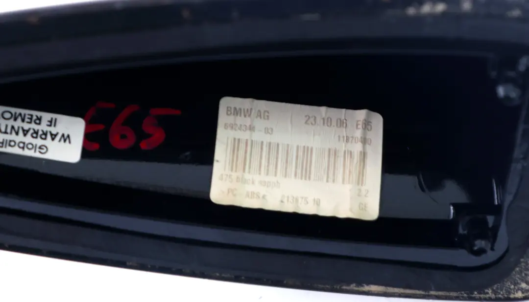 BMW 7 er E65 E66 E67 Leergehäuse Gehäuse Dachantenne Antenne Black Sapphire - SKU 6927820-BS - Teilenummer 6927820